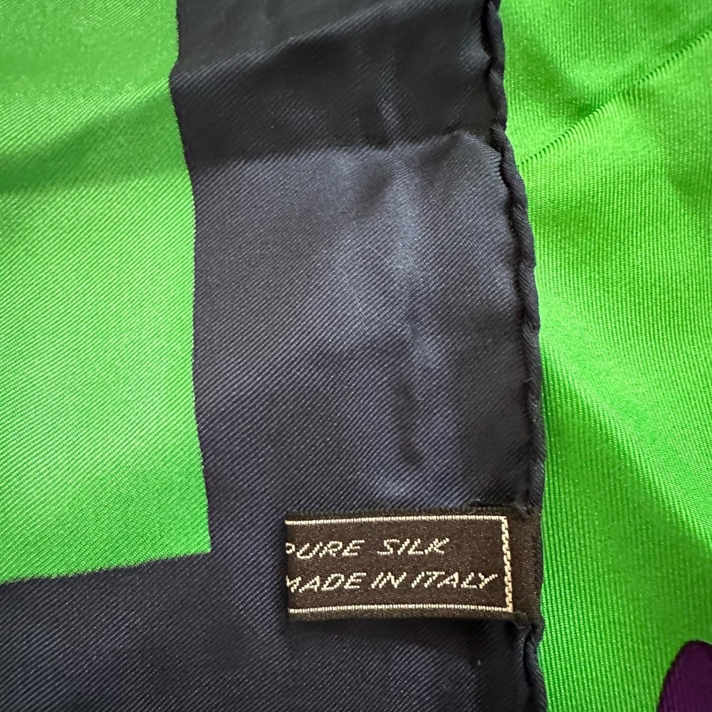 Celine Scarf Loop & Rosette Pattern 34.5x34.5in S… - image 6